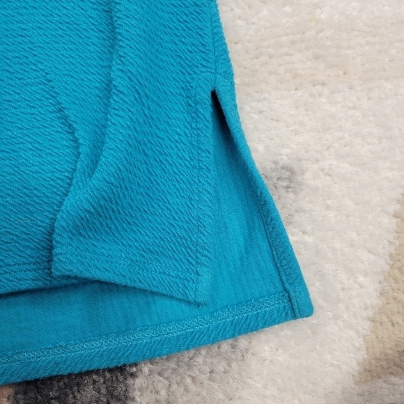 Soft Surroundings Playa Pullover Cowl Neck Sweater in Enamel Blue Size Medium - Picture 5 of 8